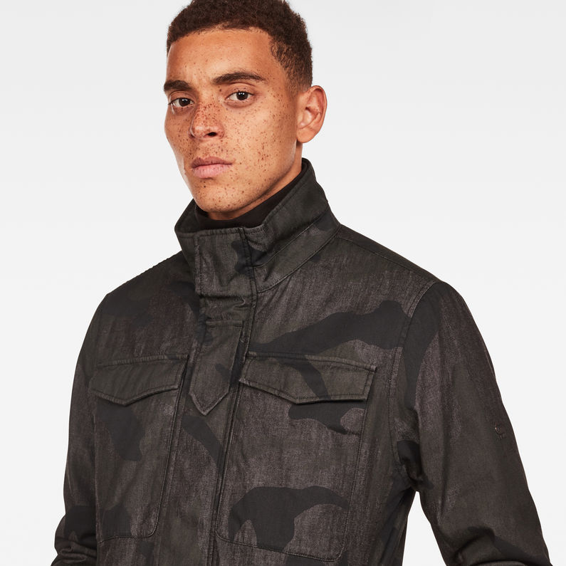 G-STAR® Vodan Padded Army Overshirt Zwart detail shot