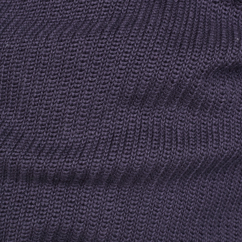 G-Star RAW® Omohundro Zip Turtle Knit Dark blue fabric shot