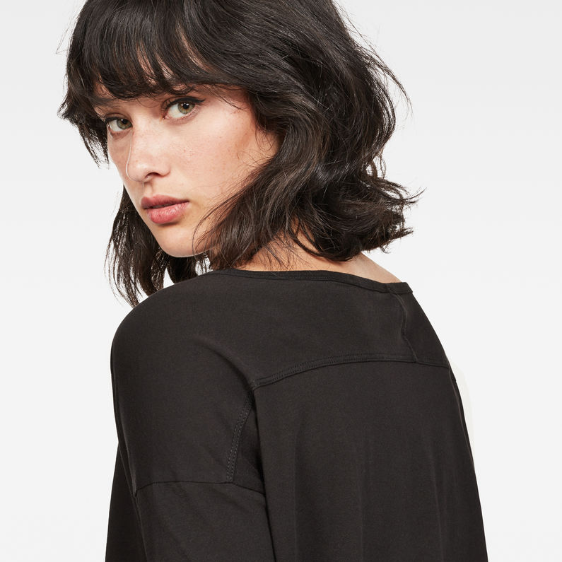 G-Star RAW® Lajla 1\2 Sleeve T-Shirt Noir detail shot