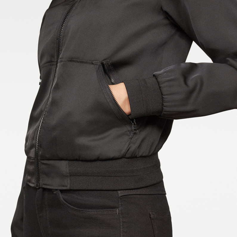 G-Star RAW® Strett Slim Bomber Black detail shot