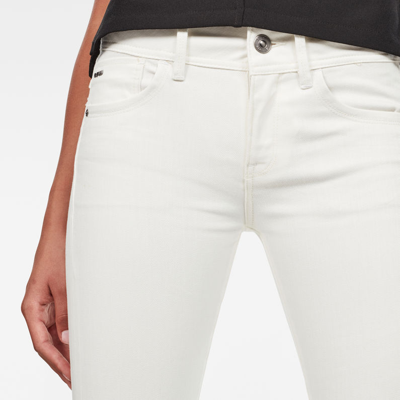 G-Star RAW® Lynn Mid Waist Skinny Jeans White