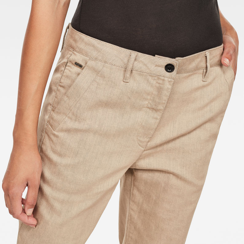 G-Star RAW® Bronson Mid Waist Skinny Chino Beige detail shot