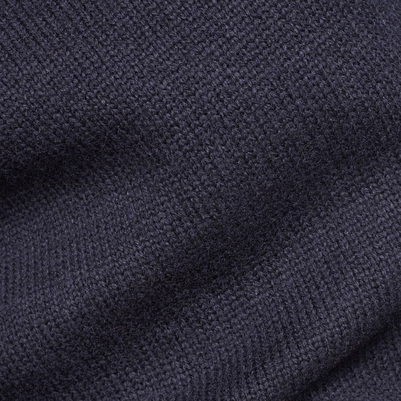 G-Star RAW® Bantson Zip Knit Bleu foncé fabric shot