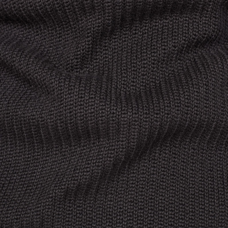 G-Star RAW® Omohundro Hooded Zip Knit Black fabric shot