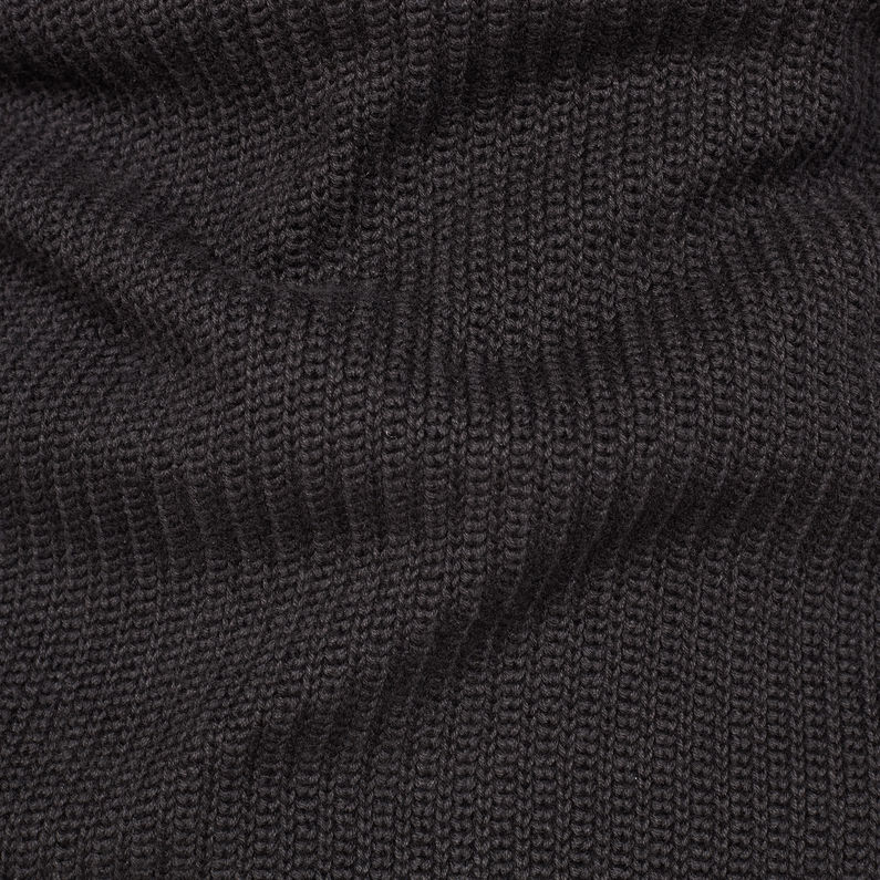 G-Star RAW® Omohundro Hooded Zip Knit Black fabric shot