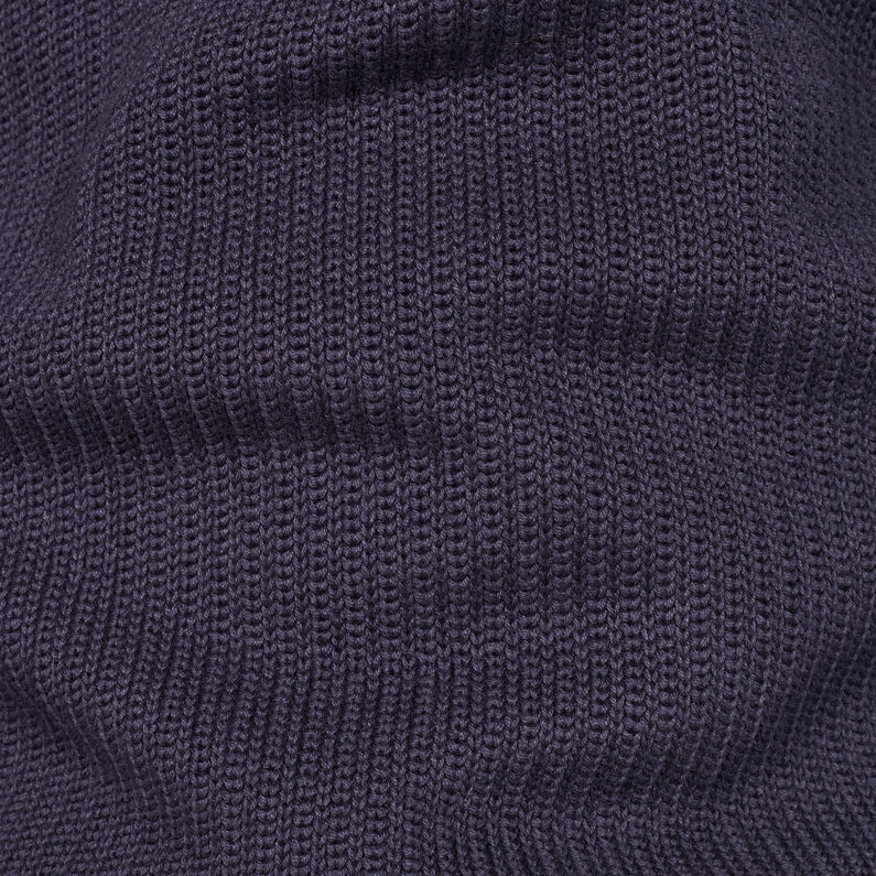 G-Star RAW® Omohundro Hooded Zip Knit Dark blue fabric shot