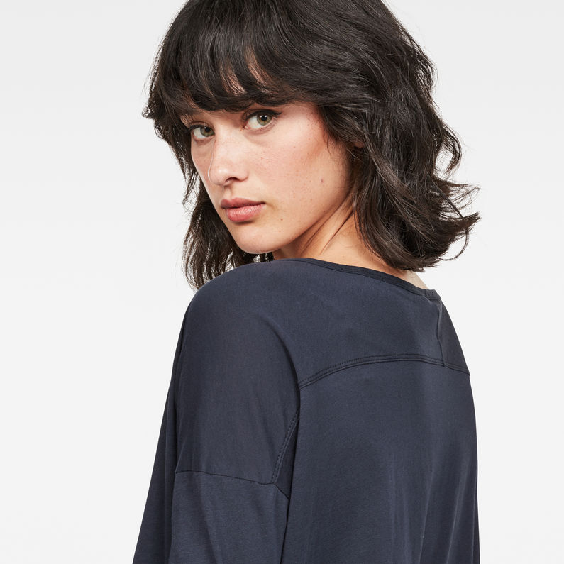 G-Star RAW® Lajla T-Shirt Bleu foncé detail shot