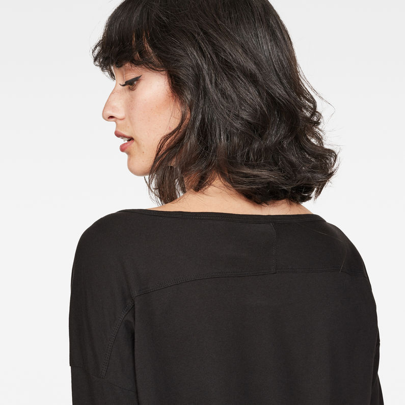 G-Star RAW® Lajla T-Shirt Negro detail shot