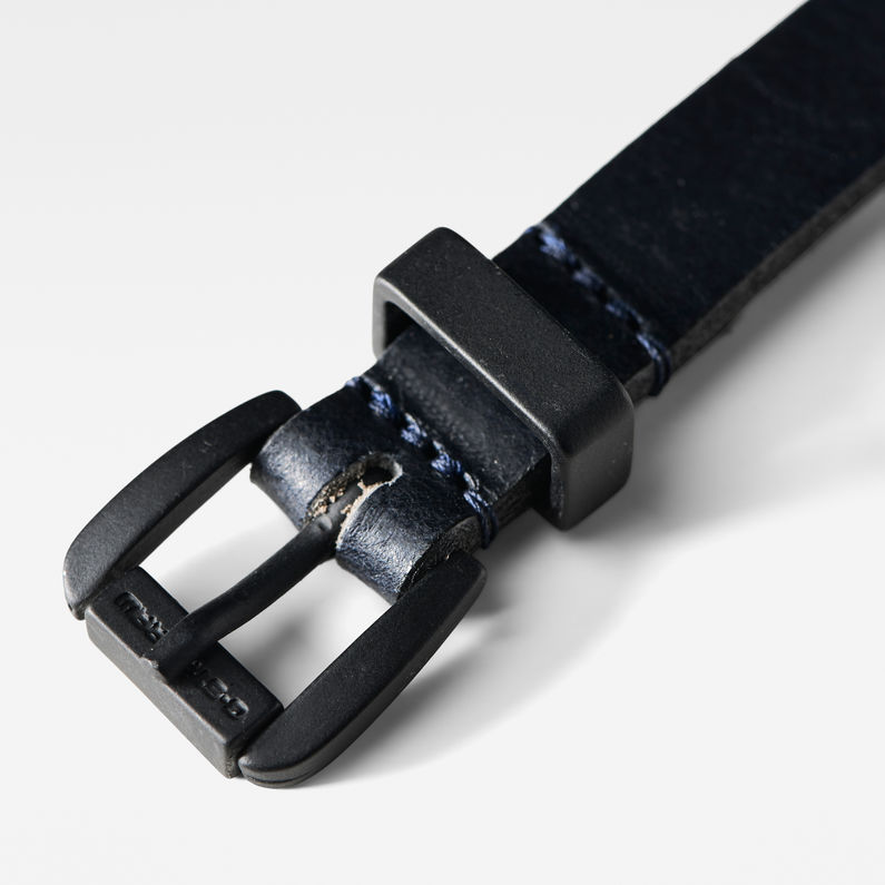 G-STAR® Claro Belt Dark blue detail shot buckle