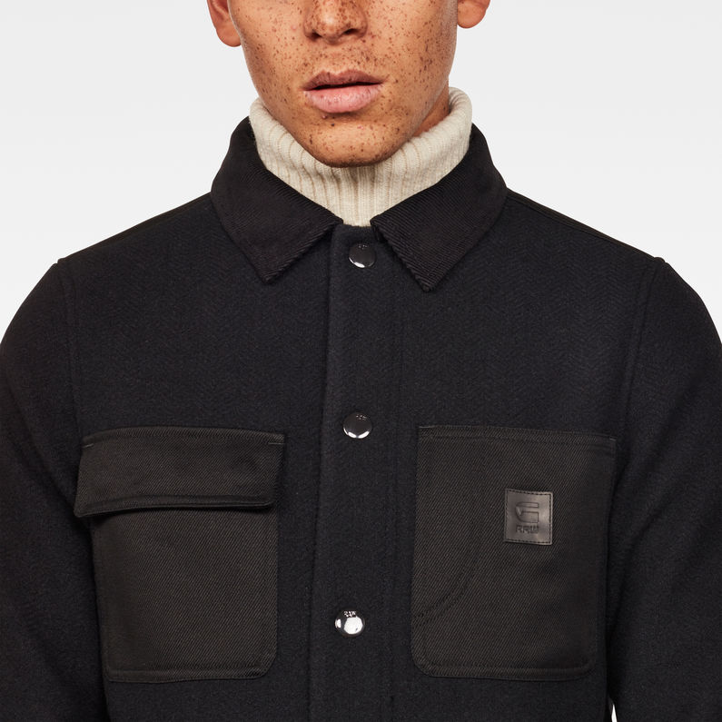 G-Star RAW® Blake Worker Pm Wool Jacket Schwarz detail shot
