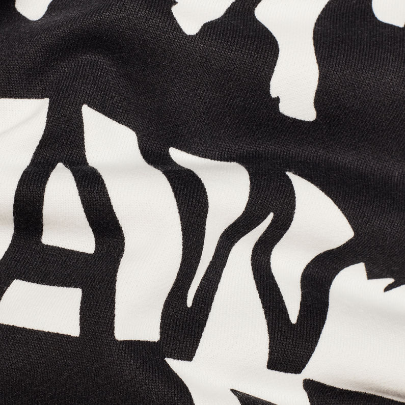 G-Star RAW® Chinese NY Core Hooded Sweat Black fabric shot