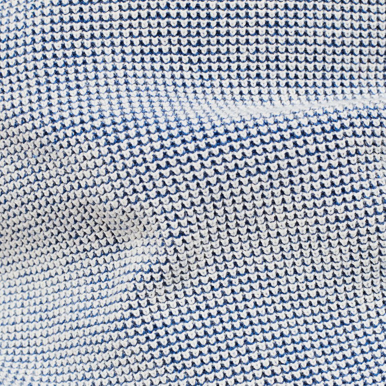 G-Star RAW® Block Stripe Knit Mittelblau fabric shot