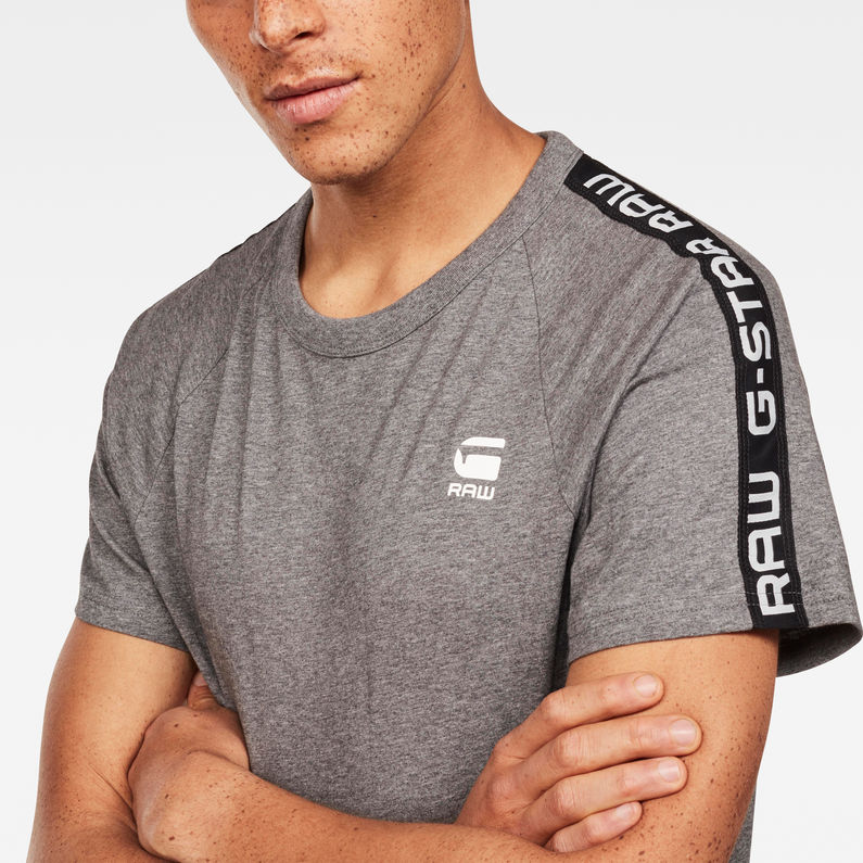 G-Star RAW® Satur New Raglan T-Shirt Grey detail shot