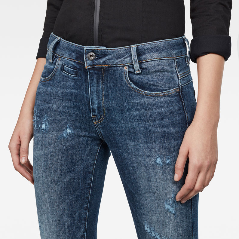 G-Star RAW® D-Staq Mid-Waist Skinny Jeans ミディアムブルー