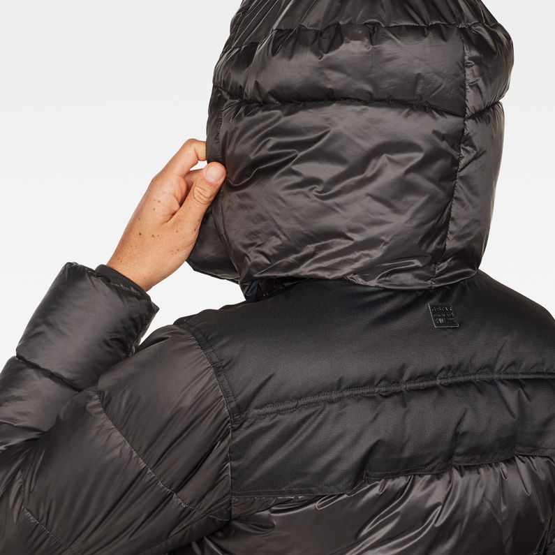G-Star RAW® Whistler Quilted Hooded Bomber Schwarz detail shot
