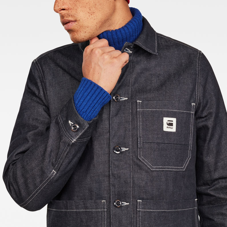 G-Star RAW® Blake Padded Jacket Donkerblauw detail shot