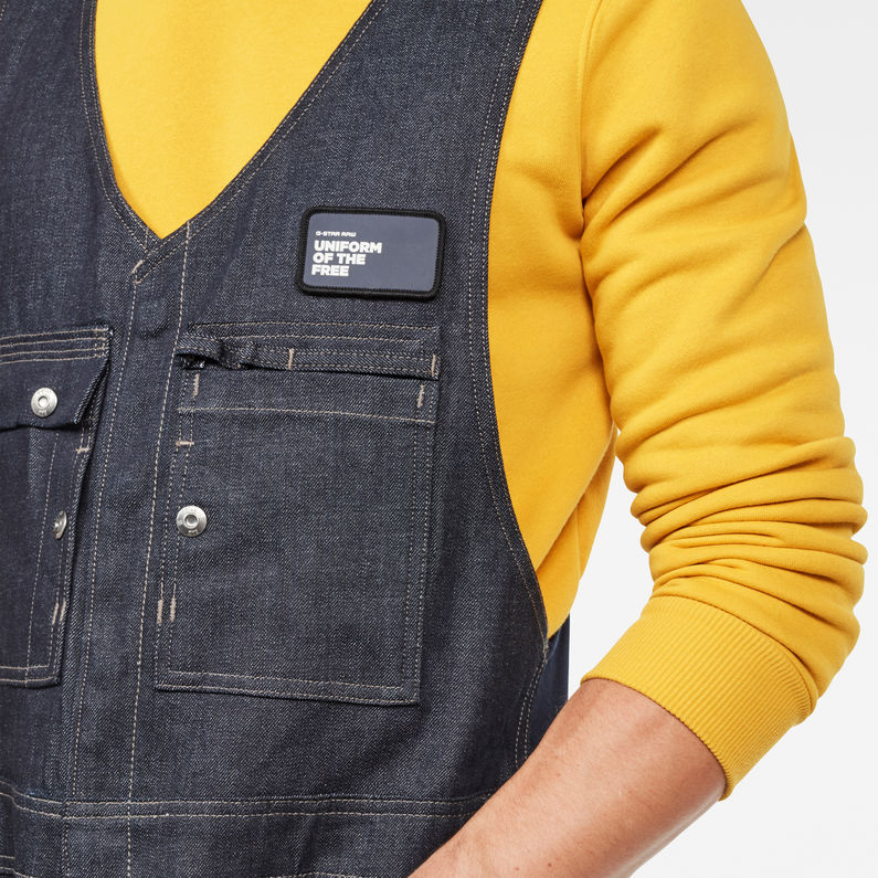 G-Star RAW® Utility Loose Dungaree Bleu foncé detail shot