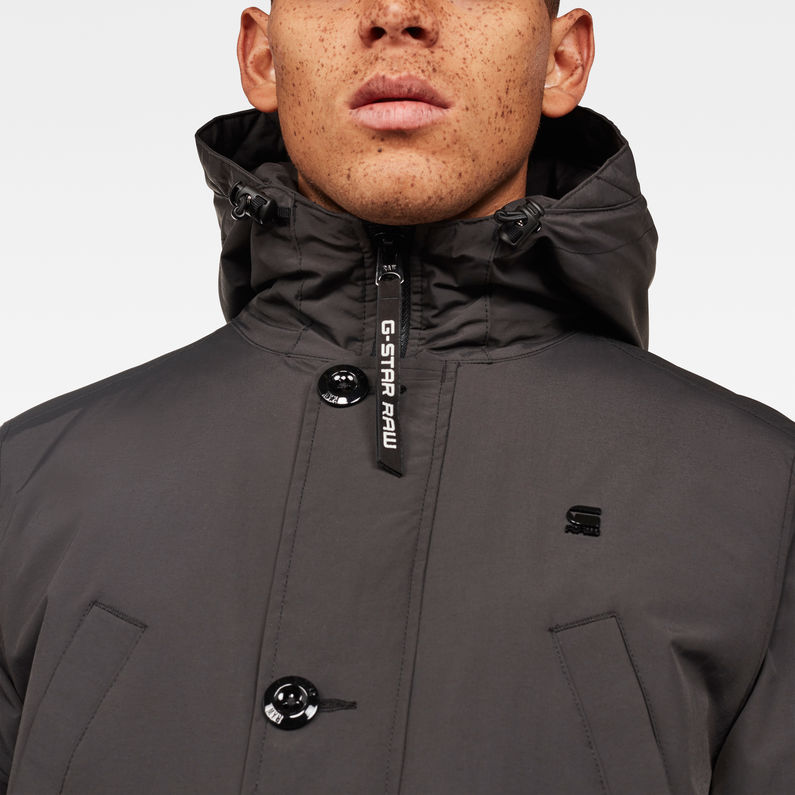G-STAR® Vodan Padded Parka Zwart detail shot