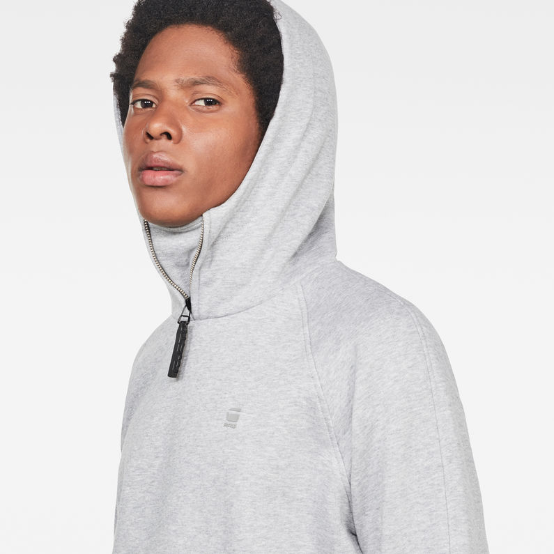 G-Star RAW® Cadet Strett Hooded Sweat Grey detail shot
