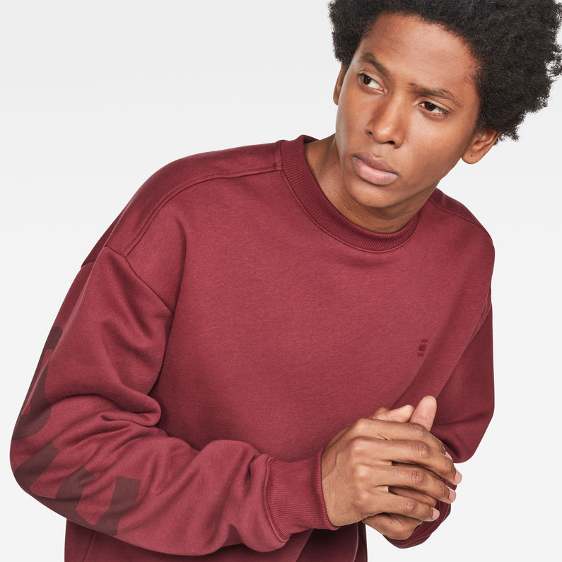 G-Star RAW® Graphic 12 Stor Sweater Red detail shot