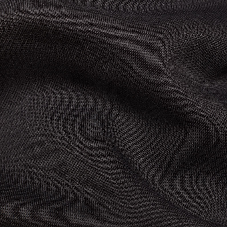 G-Star RAW® Swando Block Graphic Hooded Sweat Noir fabric shot