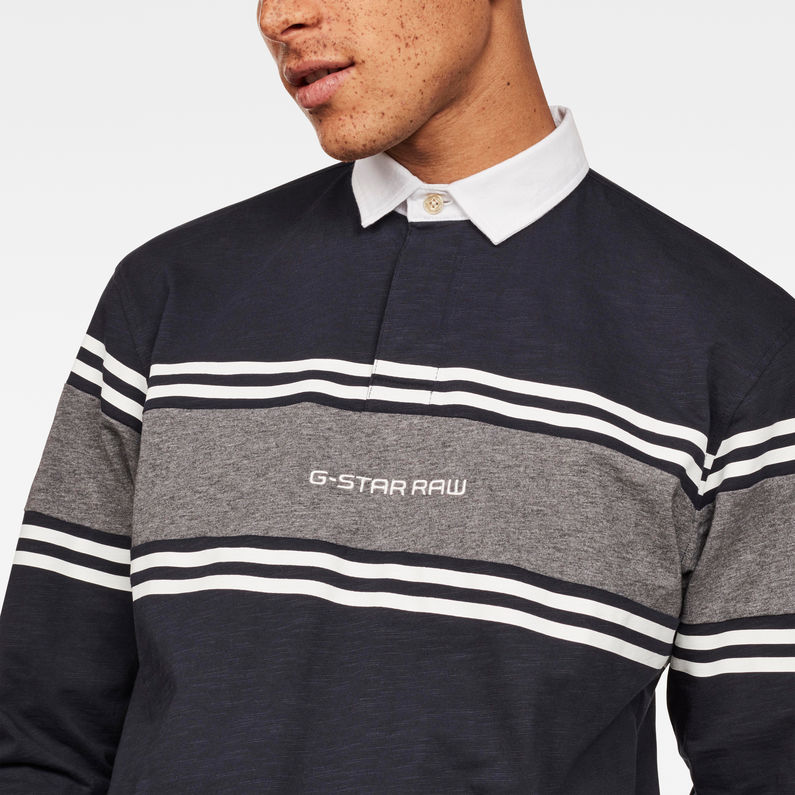 G-Star RAW® Swando Block Rugby Polo Azul oscuro