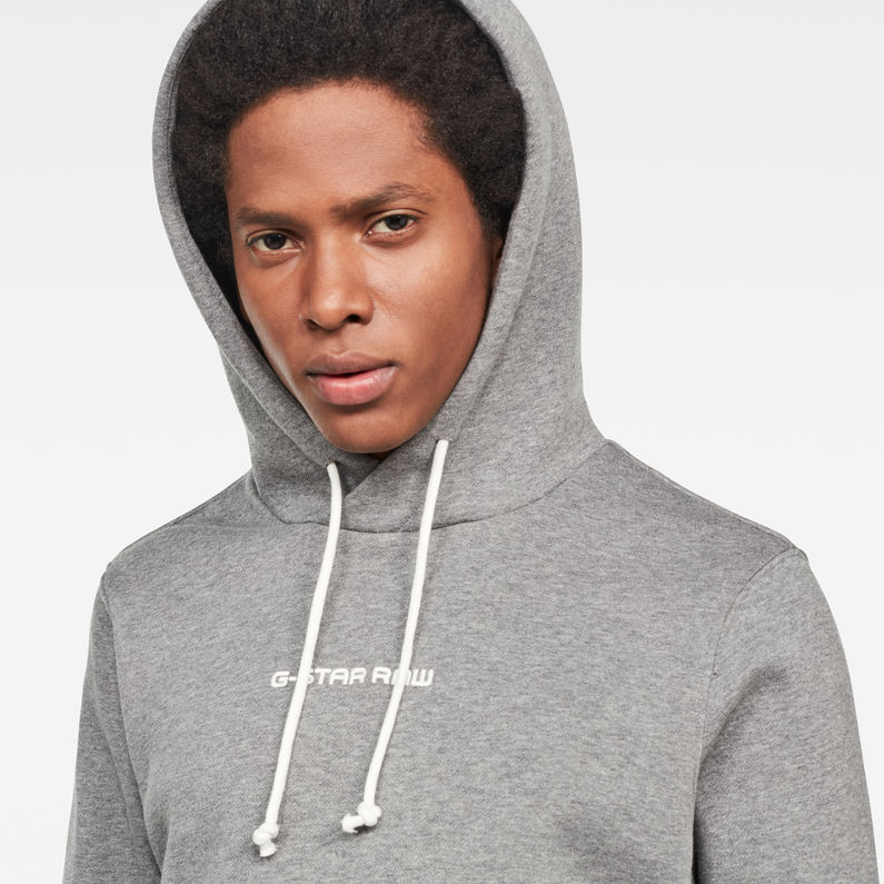 G-Star RAW® Swando-S Hooded Sweat Gris detail shot