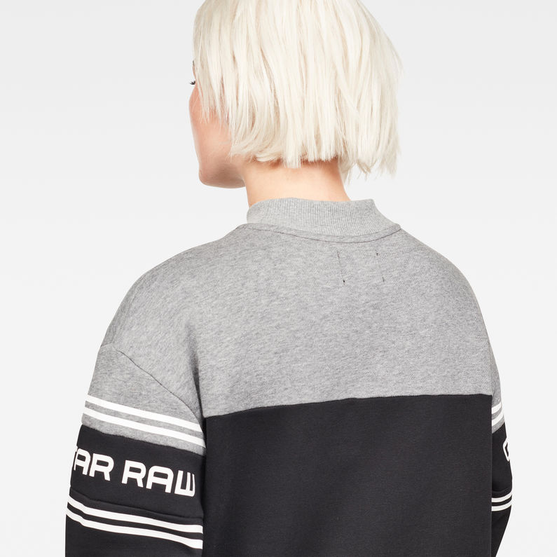 G-Star RAW® Bilbi Block Funnel Sweat Dress Black detail shot
