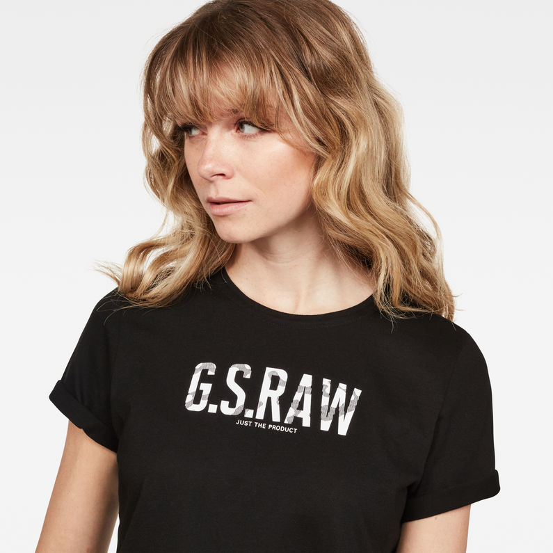 G-Star RAW® Graphic 76 T-Shirt Negro detail shot