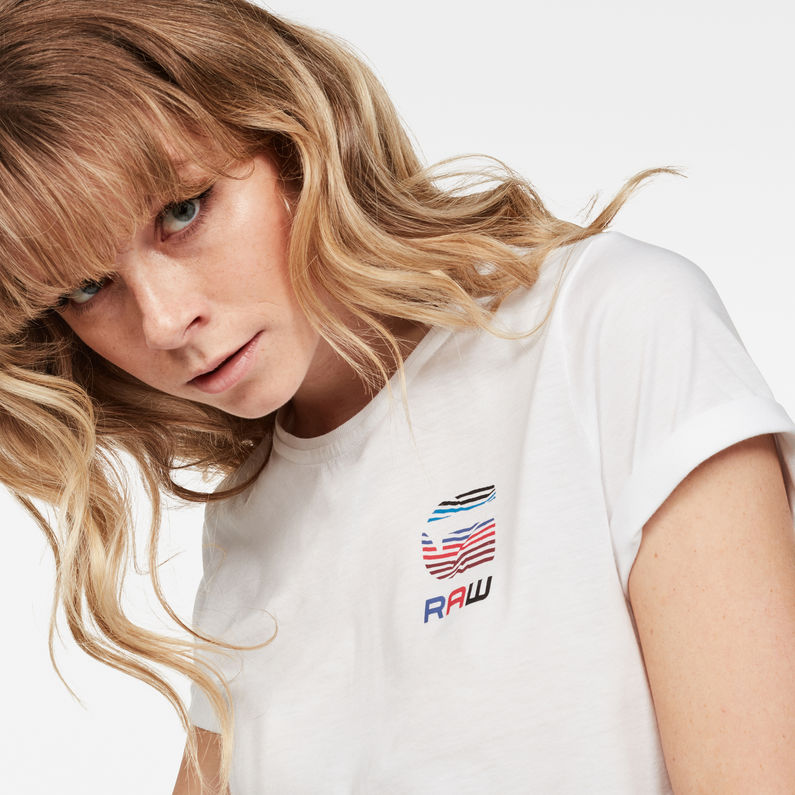 G-Star RAW® Graphic 77 T-Shirt White detail shot