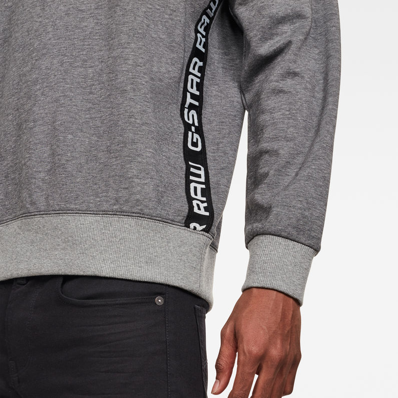 G-Star RAW® Satur Raglan Sweat Gris detail shot