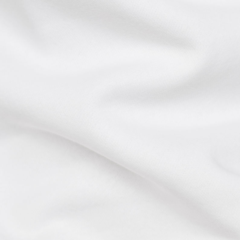 G-Star RAW® Swando-S Logo Sweater Blanc fabric shot