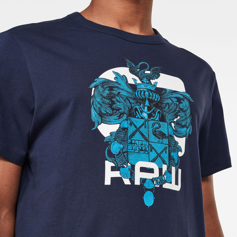 G-Star RAW® Graphic 9 T-Shirt Dark blue detail shot