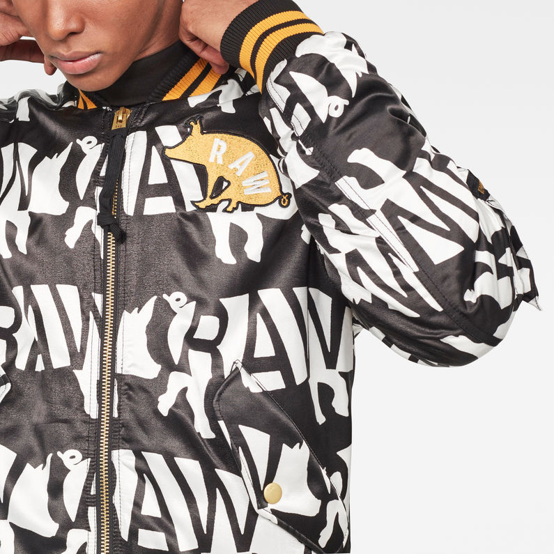 G-Star RAW® Chinese NY Rackam Dc Bomber Black detail shot