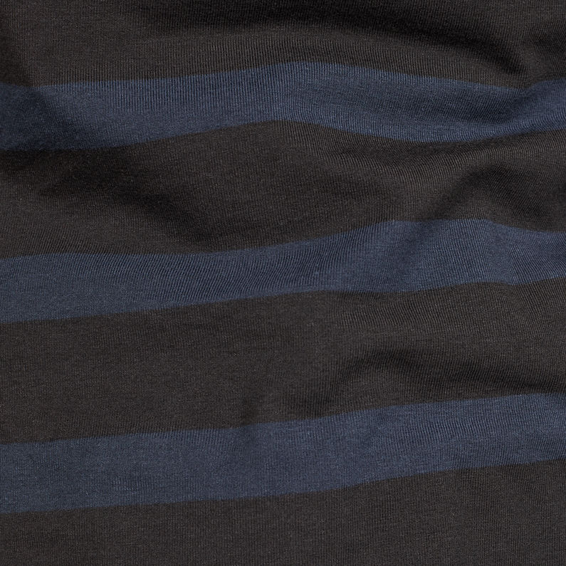 G-Star RAW® Basic-S Stripe T-Shirt Dark blue fabric shot