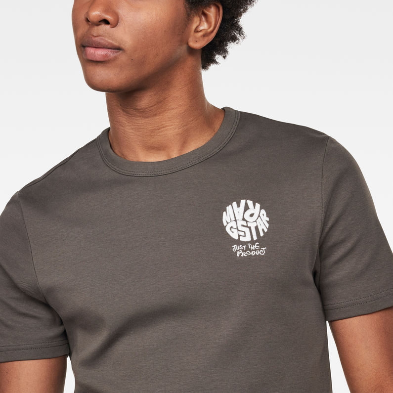 G-Star RAW® Graphic 7 Slim T-Shirt Gris detail shot