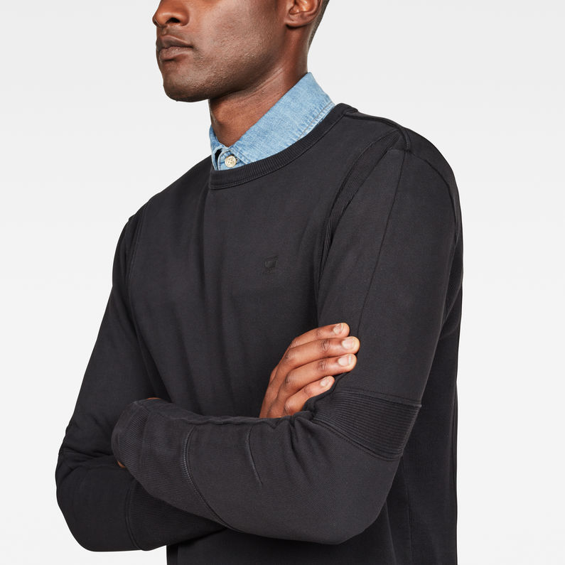 G-STAR® Motac-X Slim Sweater Black detail shot