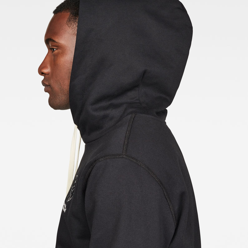 G-Star RAW® Graphic 16 Core Hooded Sweat Black detail shot