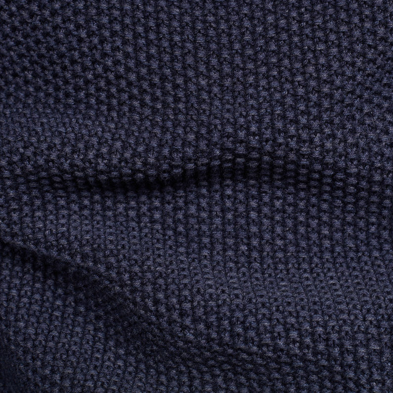G-Star RAW® Tain Shawl Knit Bleu foncé fabric shot