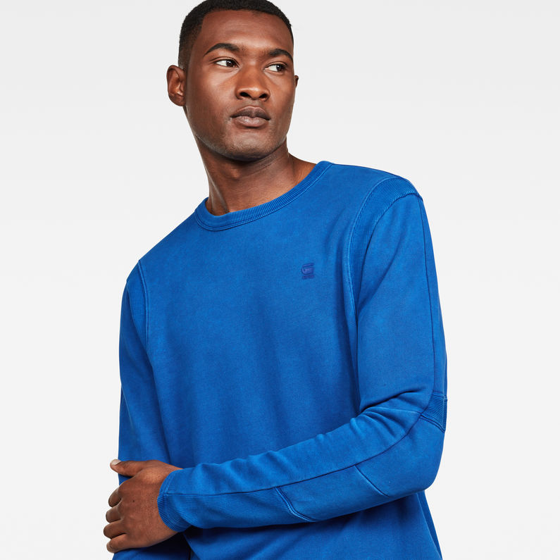 G-Star RAW® Motac-X Slim Sweater Midden blauw detail shot