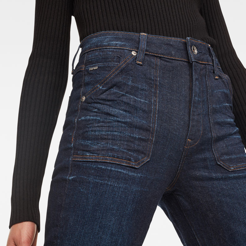 G-Star RAW® Midge Worker High Waist Straight Ankle Jeans Dunkelblau