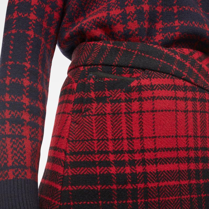 G-Star RAW® 5621 Check Wrap Skirt Rouge