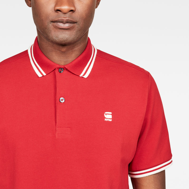 G-Star RAW® Dunda Slim Stripe Polo Red