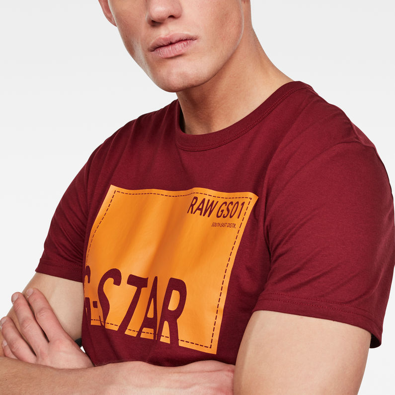 G-Star RAW® Heck T-Shirt Red detail shot
