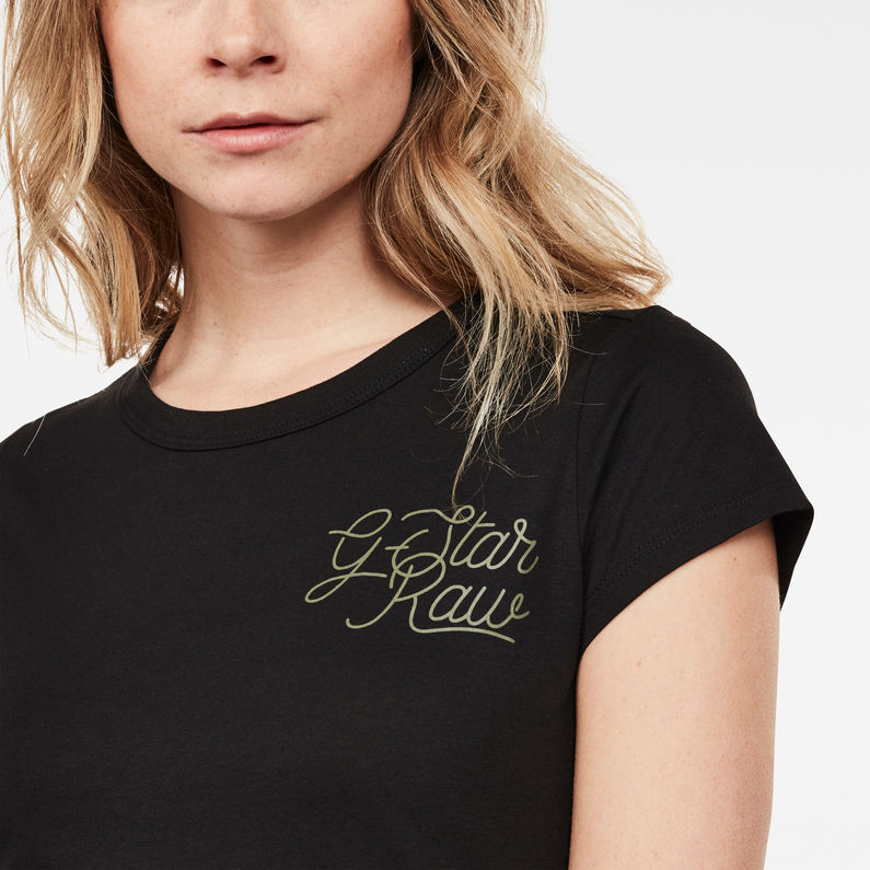 G-Star RAW® Theagan Slim T-Shirt Black detail shot