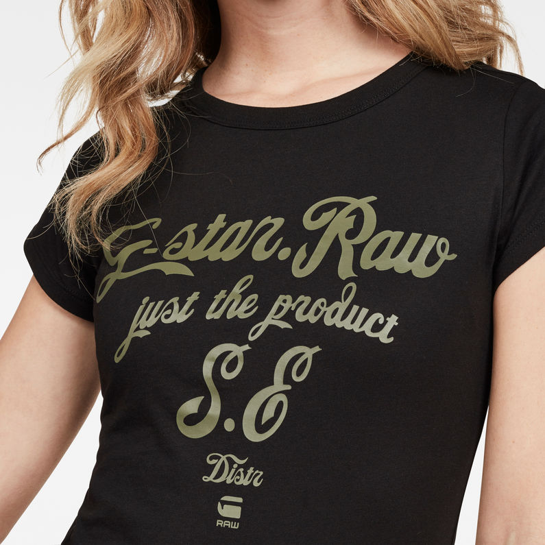G-Star RAW® Theagan 2 Slim T-Shirt Black detail shot