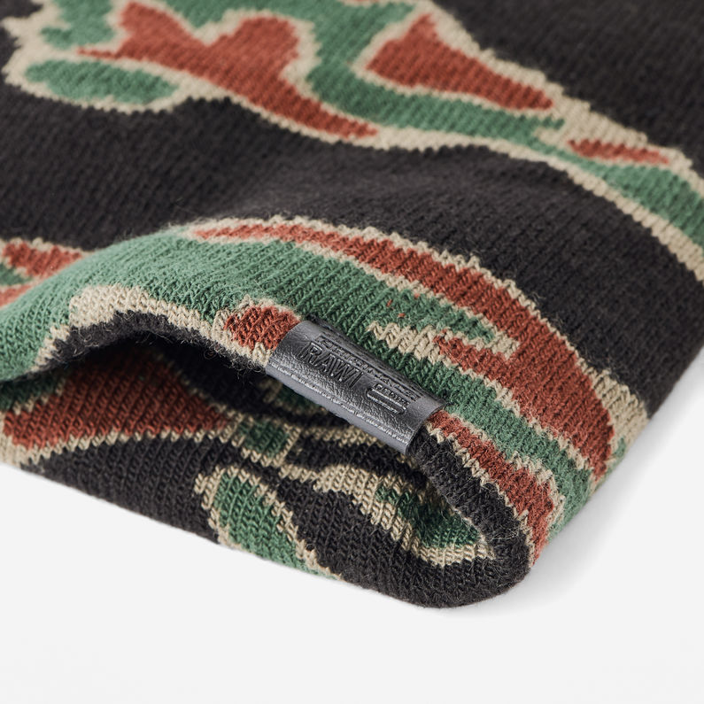 G-Star RAW® Effo long beanie Green detail shot buckle