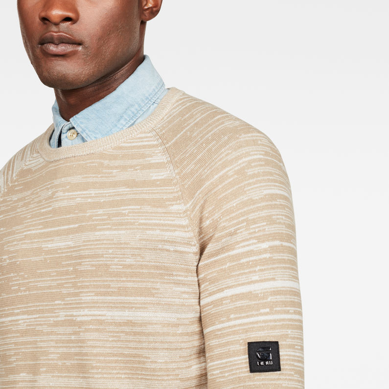 G-Star RAW® Core Straight Knit Beige detail shot
