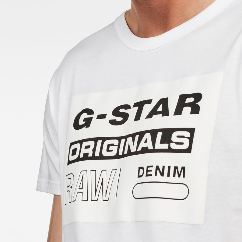 G-Star RAW® Loaq T-Shirt White detail shot