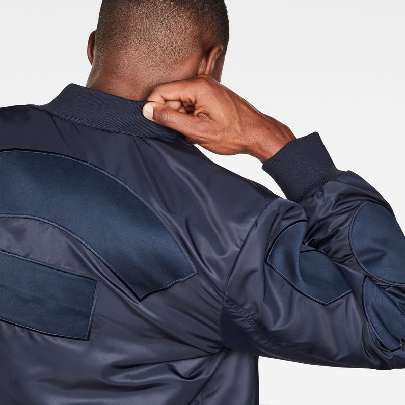G-Star RAW® Rackam AB Bomber Azul oscuro detail shot